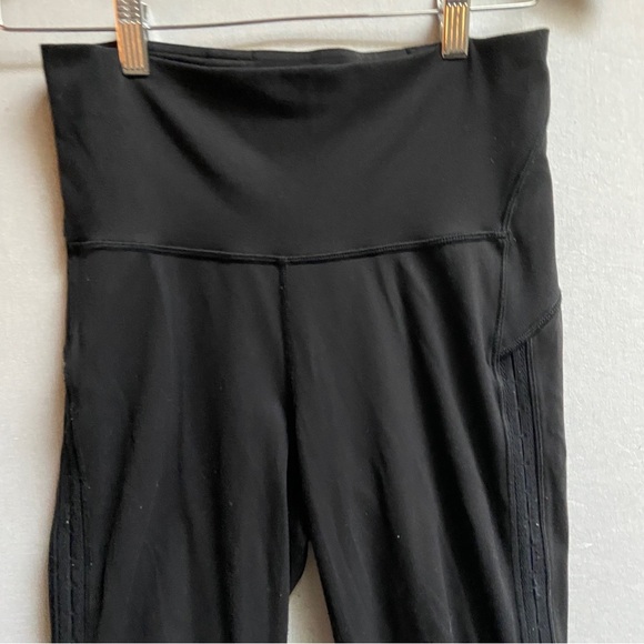 Lululemon Athletica Wunder Under Hi-Rise Legging mesh ruche sides Sz 6 - Picture 5 of 12